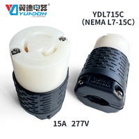Enchufe de Extensión de Cobre/Nylon NEMA L715P 15A 277V para Conexión de Generador Eléctrico Industrial de Alta Potencia