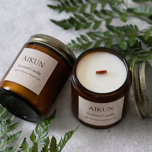 Vela Aromática AIKUN de Marca Privada en Frasco de Vidrio, Vela de Cera de Soya, Regalo de Aromaterapia, Logotipo Personalizado, Fabricante OEM ODM - Product Image 3