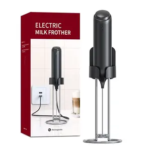 LBB 자동 커피 믹서 Frother 우유 전기 충전식 우유 Frother USB 핸드 헬드 전기 스테인레스 스틸 우유 Frother