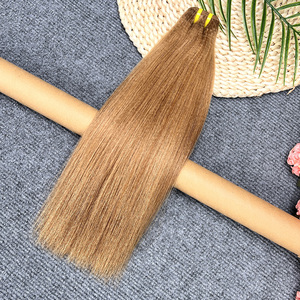 ขายส่ง # ผมต่อแบบเส้นตรง 8 สี ผมแท้บราซิล ยี่ห้อ Yaki  แบบ Double Weft  จัดเรียงเกล็ดผม 12A คุณภาพดี นุ่มสลวย - Product Image 6