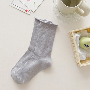 Calcetines de seda helada de color Morandi para mujer, finos, hasta la pantorrilla, para primavera, verano y otoño - Product Image 3