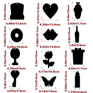 24 قطعة من ورق الرسم السحري، علامات مرجعية قوس قزح، هدايا يدوية الصنع لعيد الحب للأطفال فوق سن الثانية، مقاس 15×14 سم - Product Image 2