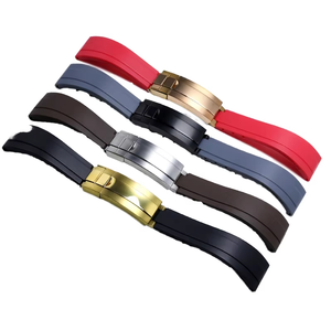 RoIex Yacht Dayt0na 0yster Original Water Ghost Chain Uhren armband 21mm konstanter schwarzgrüner Gummi mit Logo - Product Image 1