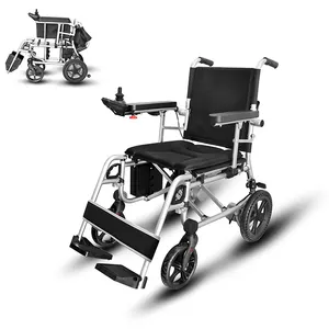 Cadeira de rodas elétrica Amazon fácil de transportar 16,5 kg, leve e portátil, preço barato, com freio elétrico e motor de escova, 2024