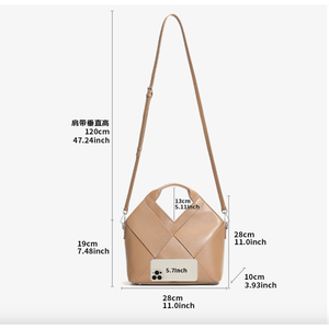 Sac fourre-tout en cuir véritable AndoBag, nouvelle mode pour femmes, grande capacité, sac à bandoulière, sac à main souple tissé pour les trajets quotidiens 3112 - Product Image 4