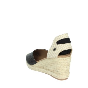 Espadrillas nere 171748 comodi sandali con zeppa - Product Image 2