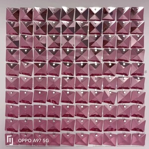 QSLH-T245 Quadratische Gold-Silber Schimmernde Wand-Paillettenpaneele als Hintergrund-Dekoration für Hochzeiten und Geburtstagsfeiern - Product Image 3