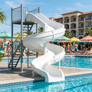 Toboggan <span class=keywords><strong>aquatique</strong></span> commercial extérieur en fibre de verre pour piscine, équipement de jeux aquatiques pour adultes et enfants - Product Image 3