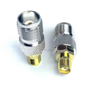 Adaptateur d'antenne GPS coaxial RF plaqué or/nickel, connecteur femelle TNC vers connecteur femelle SMA 50 ohms