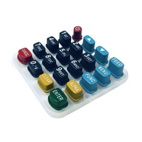 Desain manufaktur pabrik keypad silikon keypad karet tahan air P + R dengan tutup kunci plastik untuk mesin POS
