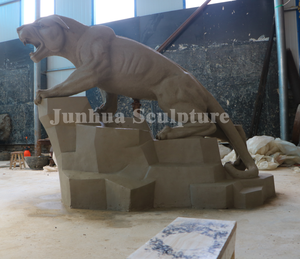 Al di fuori della vita dimensione del metallo del mestiere animale bronzo nero panther statue per la vendita - Product Image 3