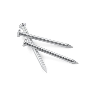 Clavos de <span class=keywords><strong>hormigón</strong></span>, herrajes resistentes y duraderos de acero al carbono galvanizados con vástago liso de cabeza plana o vástago estriado para construir casas - Product Image 6