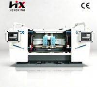 Tour CNC à double broche horizontale à banc plat, machine de tournage automatique de moyenne capacité et haute précision pour le métal