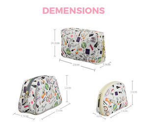 Sacs à cosmétiques en cuir PU Premium, sacoches de maquillage avec impression numérique par Sublimation, grande capacité, Logo personnalisé, collection <span class=keywords><strong>2022</strong></span> - Product Image 6