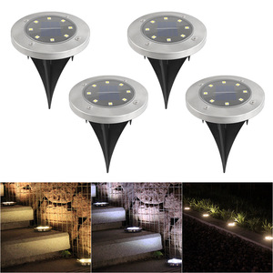 8/12/16LED Outside Inground <strong>Deck</strong> <strong>Lighting</strong> Recessed Waterproof <strong>Solar</strong> Ground Light for Lawn Pathway Yard - Product Image 4