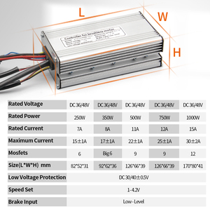 <span class=keywords><strong>KT</strong></span> 36V/48V 250W-1000W 電動自転車モーター変換キット 15A/17A/22A/25A/30A Julet防水プラグ Ebikeモーターコントローラー - Product Image 3