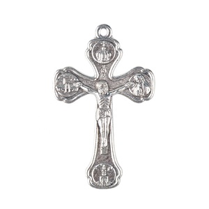 Haute qualité jésus <span class=keywords><strong>Christ</strong></span> <span class=keywords><strong>croix</strong></span> pendentif religieux alliage métal 53*33mm <span class=keywords><strong>croix</strong></span> pour chapelet accessoires - Product Image 5