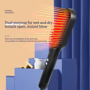 Haute vitesse sèche <span class=keywords><strong>cheveux</strong></span> bouclés lisseur peigne Salon <span class=keywords><strong>brosse</strong></span> à <span class=keywords><strong>cheveux</strong></span> lissage électrique chaud peigne sec humide coup sèche <span class=keywords><strong>brosse</strong></span> - Product Image 4