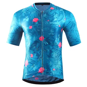 Custom Outdoor Design Breathable Cycling Wear Bike Shirts Short Sleeve Bicycle Jersey