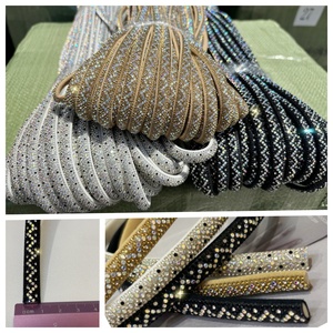 Bán buôn cao gót giày dép phụ kiện Rhinestone dây kim cương pha lê cắt tỉa dây giày vật liệu - Product Image 3