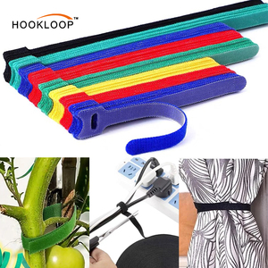 定制彩色可重复使用尼龙聚酯背靠背电缆扎带钩环收纳器，用于家庭花园办公用品 - Product Image 3