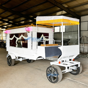 Carroza Fúnebre Eléctrica Clásica de Cuatro Ruedas con Neumáticos, Diseño Blanco de Alta Calidad, Ataúd Moderno, Transporte Especial - Product Image 2