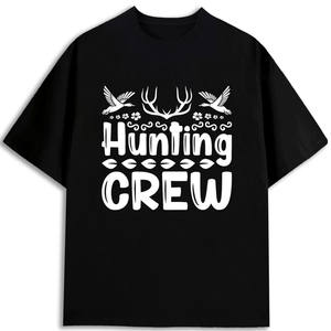 Camiseta de Hombre Hunting Crew, 100% Algodón, 180 g/m², Estampado en Serigrafía, Manga Corta, Corte Regular, Transpirable, Cuello Redondo - Product Image 1
