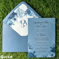 Invitaciones de Boda Personalizadas, Tarjeta de Felicitación con Papel de Arte, Opciones de Papel Kraft e Impresión Offset