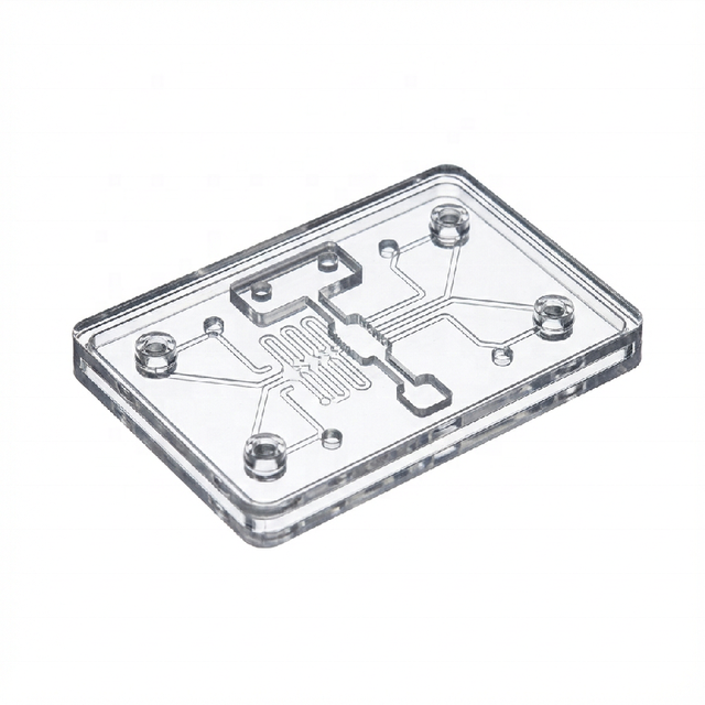 PCR Testing Medical Grade Microfluidic Chip Microfabrication Custom PMMA Lab-on-a-chip Injection Molding Service Machined