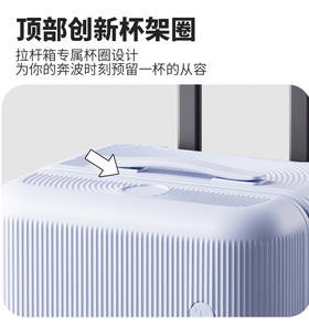 מזוודת מחשב בעלת מסגרת מעובה וקיבולת גדולה, מזוודת טרולי 24 אינץ', מזוודת עלייה למטוס 20 אינץ', דו-שכבתית, עמידה בפני פיצוץ, עם מנעול TSA - Product Image 4