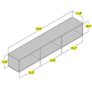 Meuble <span class=keywords><strong>TV</strong></span> en bois moderne et simple avec rangement pour salon, fonction réglable pour chambre à coucher - Product Image 4