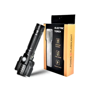 Manufacture 1000 Lumens Torch Ultra-Bright Rechargeable Waterproof Zoomable 4 Modes LED Tactical Lamp