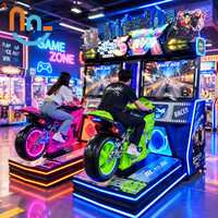 Joy2fun Video City Coin-Invested Interactive Simulation Driving Double Large Motorcycle Racing Game Machine Arcade Equipment