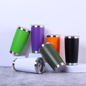 Wholesale <b>Custom</b> Logo 20 Oz Double Wall Insulated Travel Mug Stainless Steel Coffee Tumbler <b>Cups</b> in Bulk - Product Image 1
