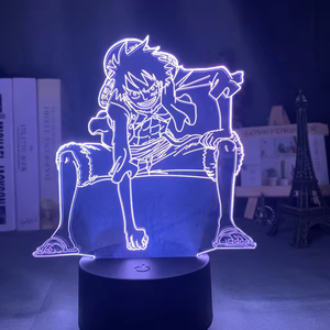 Lámpara Nocturna LED Acrílica 3D con Control Remoto, Diseño Moderno para Dormitorio, 7 Modos de Color, Iluminación Anime 3D Personalizable - Product Image 1