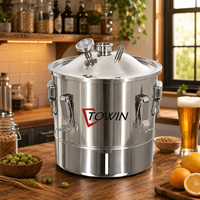 Cuve de Fermentation Teve 50L en Acier Inoxydable pour Bière et Vin avec Contrôle de Température pour Brassage Domestique et Équipement