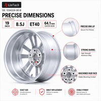 Jante en alliage argentée LinTech 19X8.5J ET40, pièce de rechange OEM 1234224-00-B pour Tesla Model 3 Standard Long Range, vente chaude