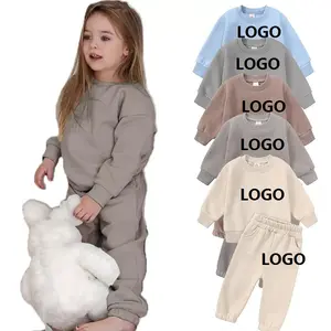 9551子供服女の子服セット子供用トラックスーツプルオーバー冬綿子供服