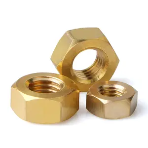 Factory Direct Sales Solid Brass Hex Nut Locking Panel Nut