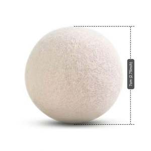 Bolas de lana para lavandería Nature Organic 100% Nueva Zelanda 7cm Bolas de secado de lana para lavandería - Product Image 5