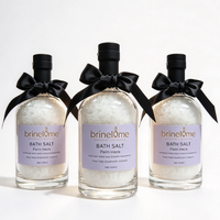 Sel de Bain Epsom Brineblum avec Bleuet Séché et Huile Essentielle Naturelle, Bain Corporel Premium pour Spa à Domicile