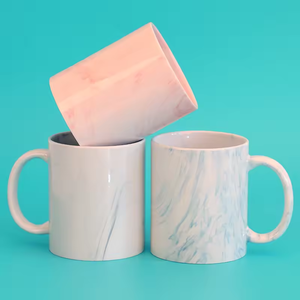 Bán buôn nhà sản xuất 11 oz sứ biểu tượng tùy chỉnh <span class=keywords><strong>in</strong></span> thăng hoa đá cẩm thạch Cốc gốm cốc cà phê - Product Image 2