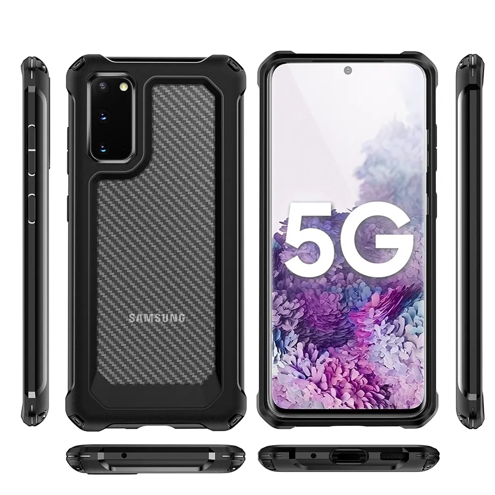 Чехол для телефона ShanHai из углеродного волокна, поликарбоната и ТПУ для Samsung Galaxy S20 5G, чехол с защитой от падения, деловой чехол для S20 Ultra, чехол для S20Plus