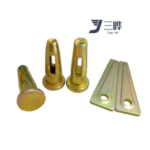 China Supplier Aluminium Formwork 16*50 Yellow Zinc Solid/Hollow Round Mivan Stub Wedge And Pin