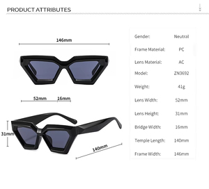 <span class=keywords><strong>Gafas</strong></span> <span class=keywords><strong>de</strong></span> <span class=keywords><strong>sol</strong></span> ojo <span class=keywords><strong>de</strong></span> gato personalizadas <span class=keywords><strong>Gafas</strong></span> <span class=keywords><strong>de</strong></span> <span class=keywords><strong>sol</strong></span> irregulares resistentes a los rayos UV <span class=keywords><strong>de</strong></span> moda y personalizadas <span class=keywords><strong>de</strong></span> Hip Hop para <span class=keywords><strong>mujer</strong></span> - Product Image 3