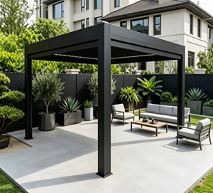 Electric adjustable roof aluminum pavilion Weather Resistant Patio Backyard Aluminum Gazebo Shelter customized awning pavilion - Product Image 5