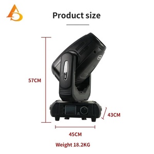 AICPOSE Projecteur de Scène LED à Tête Mobile 420W 16/24 Canaux Beam Spot Wash 3-en-1 avec Contrôle DMX512, Indice de Protection IP33, Idéal pour les Événements - Product Image 6