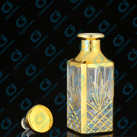 Décanteur d'huile de parfum en verre d'affichage décoratif Attar de placage à l'or UV fait à la main CJ-150ml