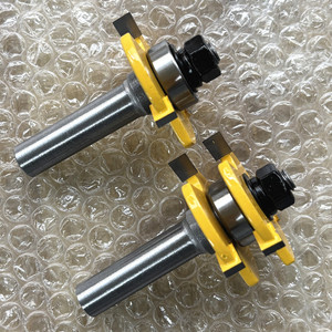 ريشة راوتر بثلاث شفرات مزودة بطرف كربيدي، بساق دائري 1/2 بوصة و 12 مم، وعرض 46 مم، لعمل نمط T & G على الأبواب والألواح، لفتح الأخاديد على الألواح - Product Image 4