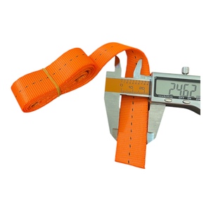 Sangle de fixation robuste en polyester rayé orange de 25 mm, capacité de 950 kg, finition brillante, pour le transport de marchandises - Product Image 3